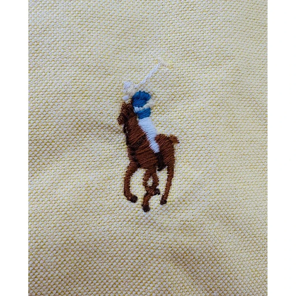 POLO Ralph Lauren Button Down Shirt Yellow Short Sleeve Oxford Men's 2X Big NWT